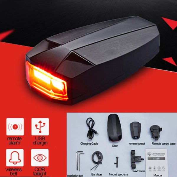 mountain bicycle alarm tail light waterproof led laser safety warning usb bike lights taillights remote control cycling parts
mountain bicycle alarm tail light waterproof led laser safety warning usb bike lights taillights remote control cycling parts
