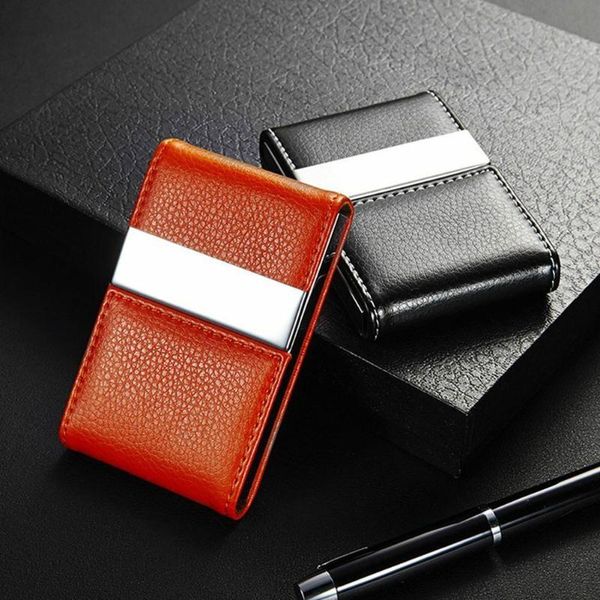 card holders arrival double open case stainless steel business holder solid color cards for men women, Brown;gray
card holders arrival double open case stainless steel business holder solid color cards for men women, Brown;gray