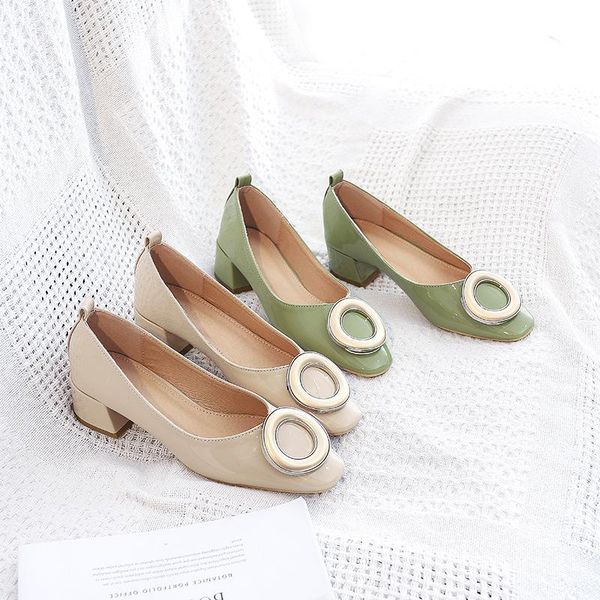 dress shoes chunky high heels slip on brief square toe ol solid leather metal buckle work woman pumps comfy fashion footwear2021, Black
dress shoes chunky high heels slip on brief square toe ol solid leather metal buckle work woman pumps comfy fashion footwear2021, Black