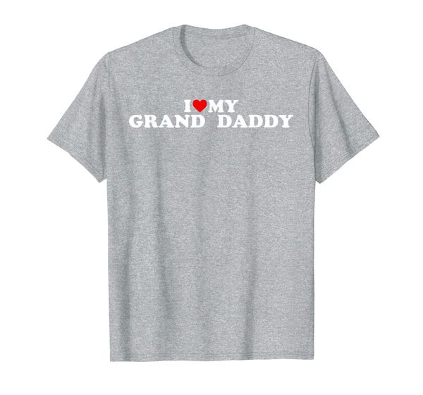 grand daddy shirt: i love my grand daddy t-shirt, White;black