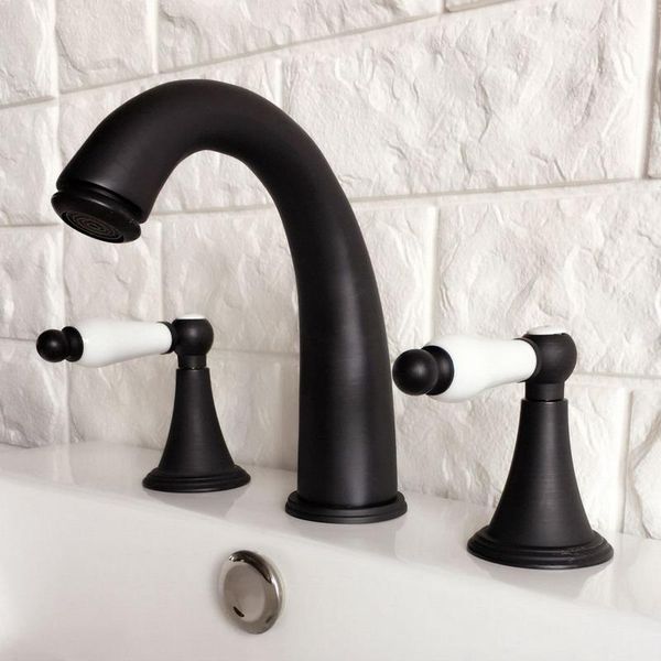 bathroom sink faucets black oil rubbed bronze double handles 3 holes install widespread deck mounted basin faucet mixer tap mhg057
bathroom sink faucets black oil rubbed bronze double handles 3 holes install widespread deck mounted basin faucet mixer tap mhg057
