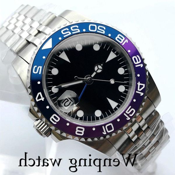 bliger 40mm new sterile gmt mechanical sapphire glass black dial luminous jubilee bracelet men's automatic watch, Slivery;brown
bliger 40mm new sterile gmt mechanical sapphire glass black dial luminous jubilee bracelet men's automatic watch, Slivery;brown