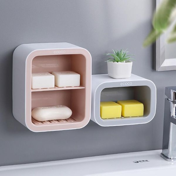 soap dishes creative wall mounted box with 2 double grids draining rack bathroom holder
soap dishes creative wall mounted box with 2 double grids draining rack bathroom holder
