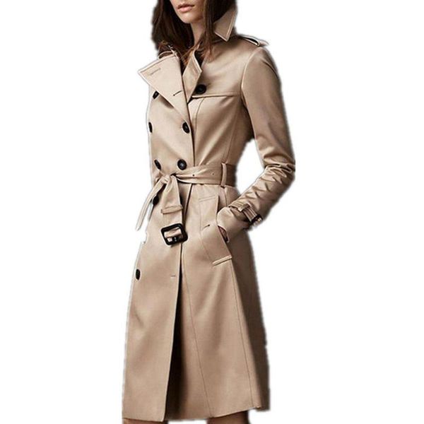 women's trench coats autumn casual elegant vintage women long coat slim office ladies thin button pocket 2021 fall female chic outerwea, Tan;black
women's trench coats autumn casual elegant vintage women long coat slim office ladies thin button pocket 2021 fall female chic outerwea, Tan;black