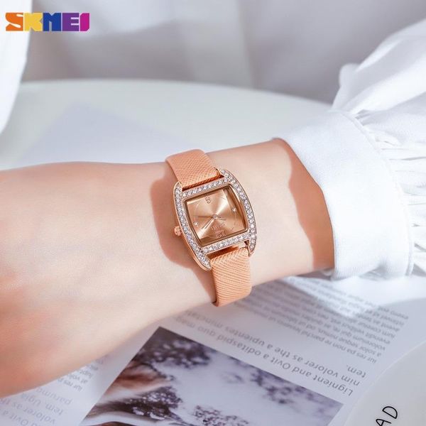 wristwatches skmei 30m waterproof leather strap girls clock watch watches for women fashion inlaid brick dial women's 1770, Slivery;brown
wristwatches skmei 30m waterproof leather strap girls clock watch watches for women fashion inlaid brick dial women's 1770, Slivery;brown