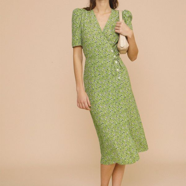casual dresses women v-neck wrap midi dress 2021 spring floral print puff sleeve side buttons lace-up waist ladies holiday robe vg, Black;gray
casual dresses women v-neck wrap midi dress 2021 spring floral print puff sleeve side buttons lace-up waist ladies holiday robe vg, Black;gray