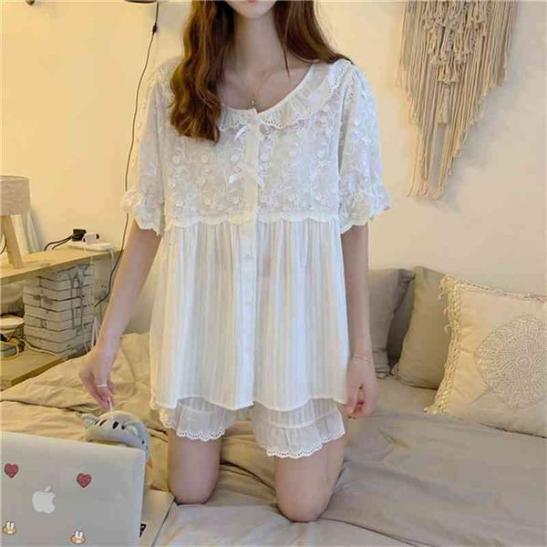 vintage bow tie summer women sleepwear pajamas set homewear shorts suit short sleeve peter pan collar cute y300, Black;red
vintage bow tie summer women sleepwear pajamas set homewear shorts suit short sleeve peter pan collar cute y300, Black;red
