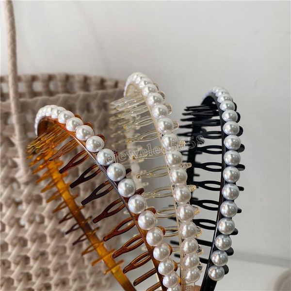 women solid color pearl toothed hairbands broken hair finishing headband hair hoops headwear hair accessories, Silver
women solid color pearl toothed hairbands broken hair finishing headband hair hoops headwear hair accessories, Silver