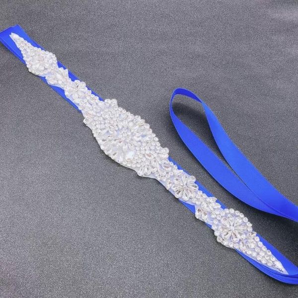 wedding sashes crystal belts blue satin ribbon sash belt rhinestone for women bridal waist jewelry decoration, White
wedding sashes crystal belts blue satin ribbon sash belt rhinestone for women bridal waist jewelry decoration, White