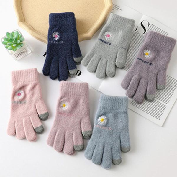 five fingers gloves wm autumn and winter women' knitted fashion warm touch screen embroidery chrysanthemum, Blue;gray
five fingers gloves wm autumn and winter women' knitted fashion warm touch screen embroidery chrysanthemum, Blue;gray