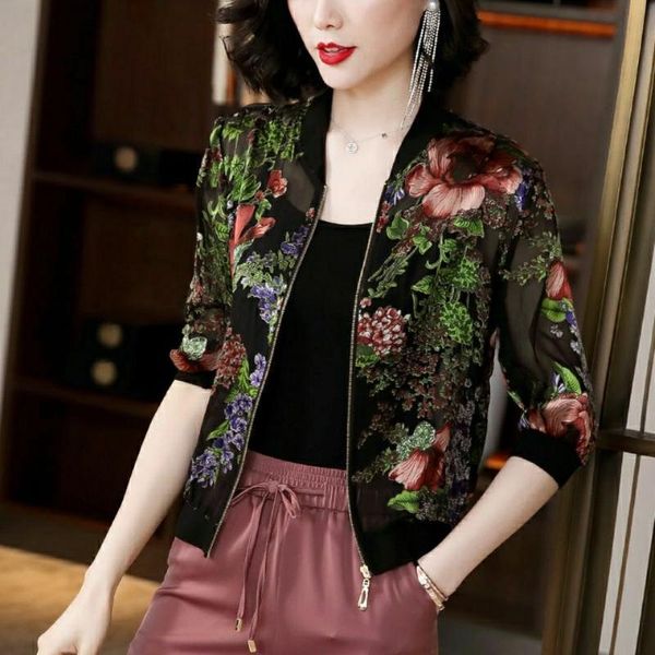 women's jackets sunscreen chiffon jacket 2021 spring summer versatile plus size 5xl trendy baseball suit thin casual coat, Black;brown
women's jackets sunscreen chiffon jacket 2021 spring summer versatile plus size 5xl trendy baseball suit thin casual coat, Black;brown