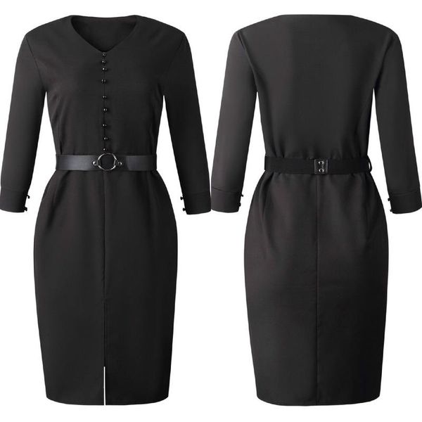 casual dresses mid-calf v-neck 3/4 sleeve pullover silky bodycon dress black elegant office ol lady summer empire party soliad midi sale, Black;gray
casual dresses mid-calf v-neck 3/4 sleeve pullover silky bodycon dress black elegant office ol lady summer empire party soliad midi sale, Black;gray