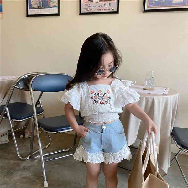 baby girls clothes sets lace embroidery shirt short cut-waist children summer tracksuit suits cotton costume kids outfits wear, White
baby girls clothes sets lace embroidery shirt short cut-waist children summer tracksuit suits cotton costume kids outfits wear, White