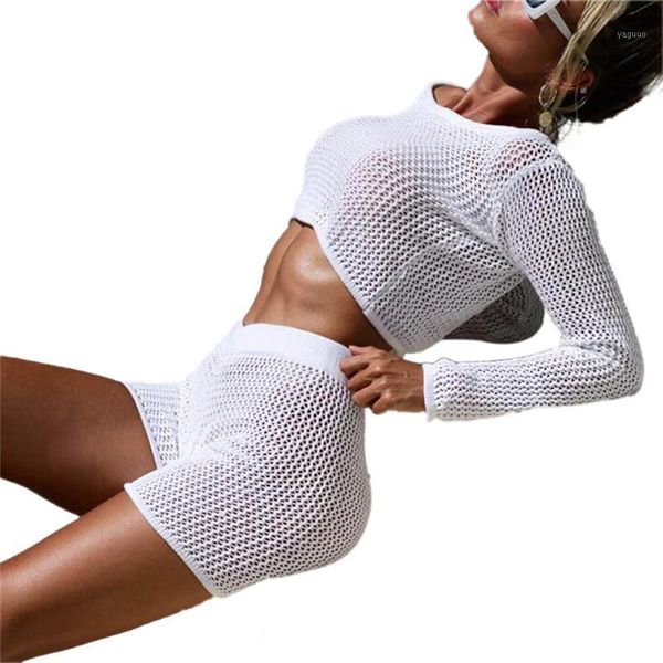 women summer beach boho hollow see-through set 2pcs 2021 fashion fish net cropped + shorts beachwear, Gray
women summer beach boho hollow see-through set 2pcs 2021 fashion fish net cropped + shorts beachwear, Gray