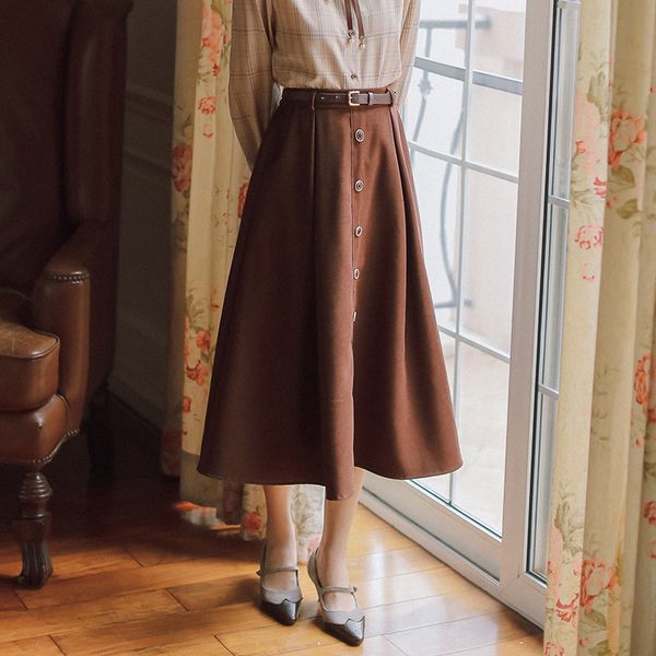skirts bust women's 2021 autumn winter korean solid color versatile bust medium length a-line skirt sen9112#, Black
skirts bust women's 2021 autumn winter korean solid color versatile bust medium length a-line skirt sen9112#, Black
