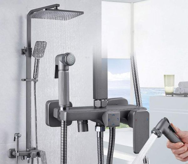 yujie bathroom all-copper intelligent thermostatic four-speed gray silver black shower set with nozzle shower zshy-3002
yujie bathroom all-copper intelligent thermostatic four-speed gray silver black shower set with nozzle shower zshy-3002