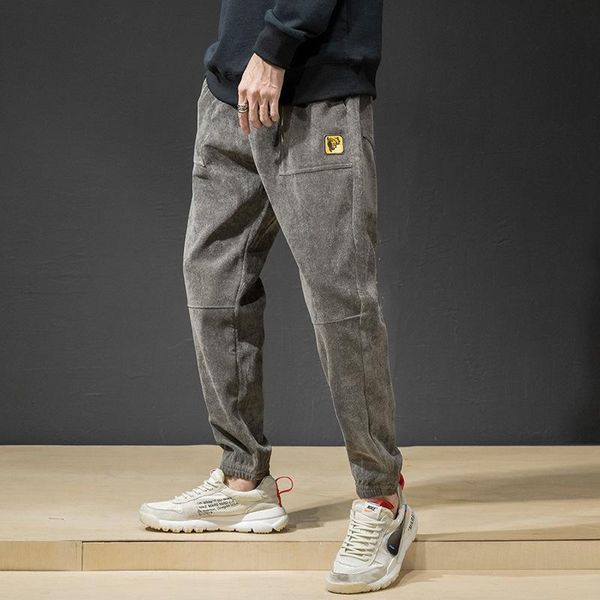 men's pants spring and autumn 2021 casual trousers korean trend loose overalls wild corduroy, Black
men's pants spring and autumn 2021 casual trousers korean trend loose overalls wild corduroy, Black