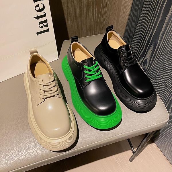dress shoes ins celebrity women genuine leather casual colors thick-sole platform loafers streetwear fashion cowhide, Black
dress shoes ins celebrity women genuine leather casual colors thick-sole platform loafers streetwear fashion cowhide, Black