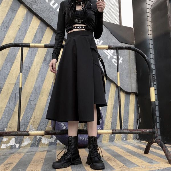 skirts harajuku women's skirt 2021 korean chic women high waist splicing buckle irregular black gothic streetwear 5456
skirts harajuku women's skirt 2021 korean chic women high waist splicing buckle irregular black gothic streetwear 5456