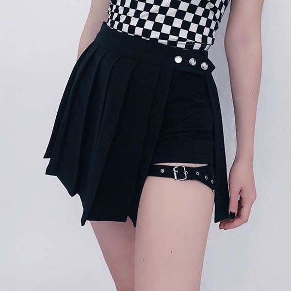 gothic harajuku pleated skirts women with leg ring black high waist short skirt summer punk casual mini skirt ladies
gothic harajuku pleated skirts women with leg ring black high waist short skirt summer punk casual mini skirt ladies