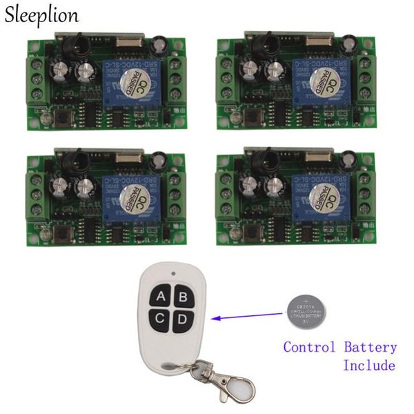 smart home control sleeplion 315/433mhz remote switch 12v 10a relay modules universal 4 ch transmitter receiver
smart home control sleeplion 315/433mhz remote switch 12v 10a relay modules universal 4 ch transmitter receiver