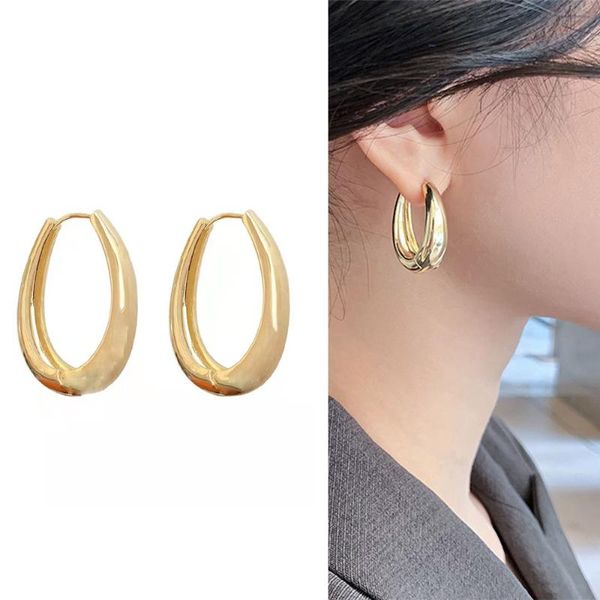 hoop & huggie unique oval metal drop earrings for women vintage 2021 trend korean fashion jewelry christmas gift wholesale, Golden;silver
hoop & huggie unique oval metal drop earrings for women vintage 2021 trend korean fashion jewelry christmas gift wholesale, Golden;silver