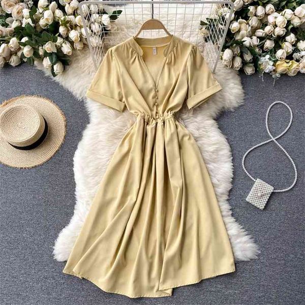 women's fashion v-neck buckle lace up waist slim simple solid color work ol dress summer short sleeve vestidos s284 210527, Black;gray
women's fashion v-neck buckle lace up waist slim simple solid color work ol dress summer short sleeve vestidos s284 210527, Black;gray