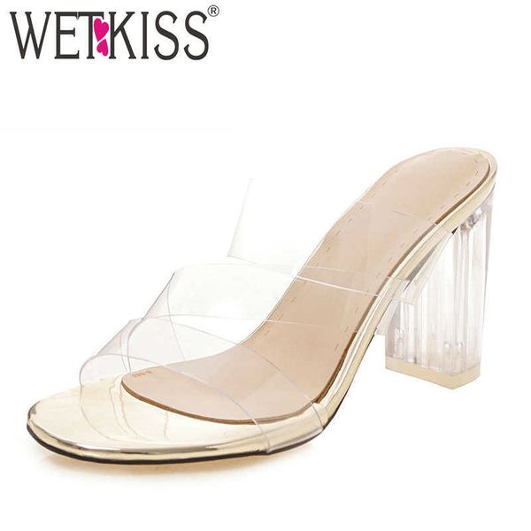 wetkiss crystal high heels slippers woman open toe footwear mules shoes female transparent pvc slides shoes woman summer 210630, Black
wetkiss crystal high heels slippers woman open toe footwear mules shoes female transparent pvc slides shoes woman summer 210630, Black