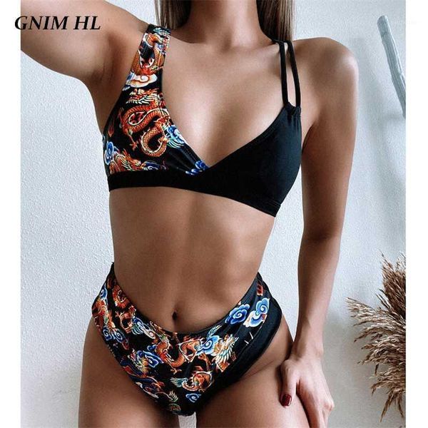 women's swimwear gnim high waist bikini women 2021 print swimsuit female two pieces backless summer swimming suit for biquini, White;black
women's swimwear gnim high waist bikini women 2021 print swimsuit female two pieces backless summer swimming suit for biquini, White;black