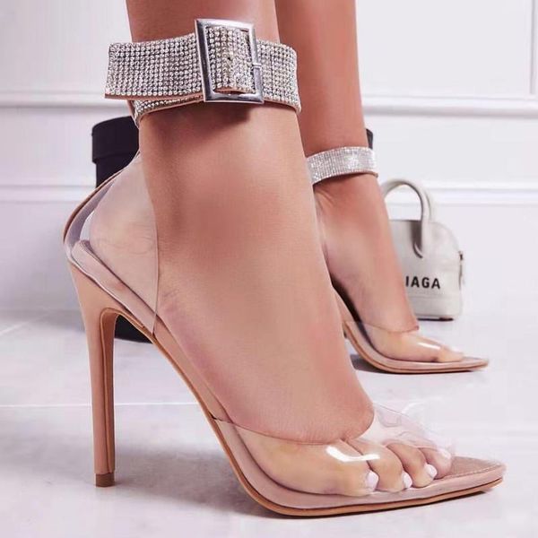 sandals women flock buckle strap 11cm thin heels high pointed toe bling cover heel zapatos de mujer shoes, Black
sandals women flock buckle strap 11cm thin heels high pointed toe bling cover heel zapatos de mujer shoes, Black