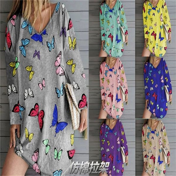 new 2021 butterfly printed casual loose long sleeve v neck mini pink yellow grey summer for women 8fw0, Black;gray
new 2021 butterfly printed casual loose long sleeve v neck mini pink yellow grey summer for women 8fw0, Black;gray