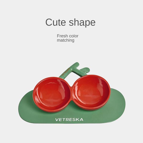 cat bowls & feeders cherry shaped ceramic bowl double anti-slip and anti-knock feeder supplies accessories
cat bowls & feeders cherry shaped ceramic bowl double anti-slip and anti-knock feeder supplies accessories
