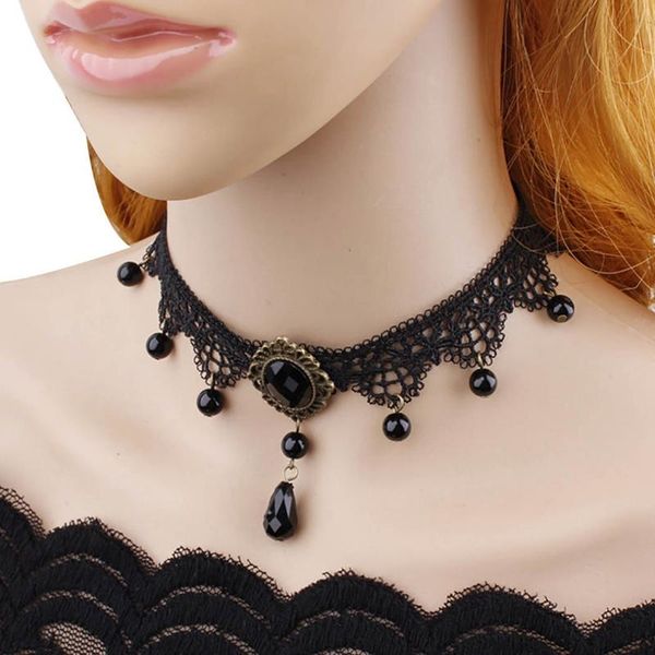 chokers women girls lace choker necklace vintage gothic tattoo lolita bead clavicle chain jewelry accessories, Golden;silver
chokers women girls lace choker necklace vintage gothic tattoo lolita bead clavicle chain jewelry accessories, Golden;silver