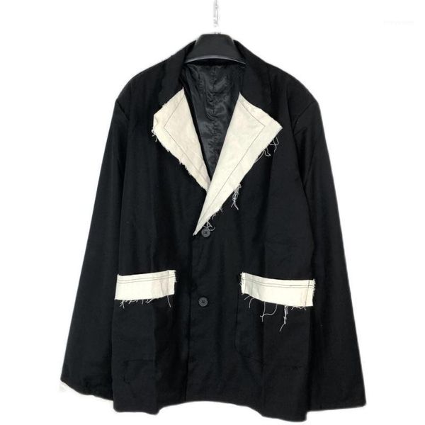 s-6xl 2021 men women's clothing hair stylist show niche stitching destroys tassel loose silhouette suit coat plus size costumes men, White;black
s-6xl 2021 men women's clothing hair stylist show niche stitching destroys tassel loose silhouette suit coat plus size costumes men, White;black