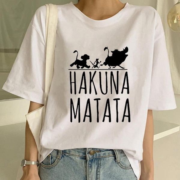 women's t-shirt woman clothes hakuna matata print leisure tshirt ladies fashion alphabet graphics female t shirt women short sleeve, White
women's t-shirt woman clothes hakuna matata print leisure tshirt ladies fashion alphabet graphics female t shirt women short sleeve, White