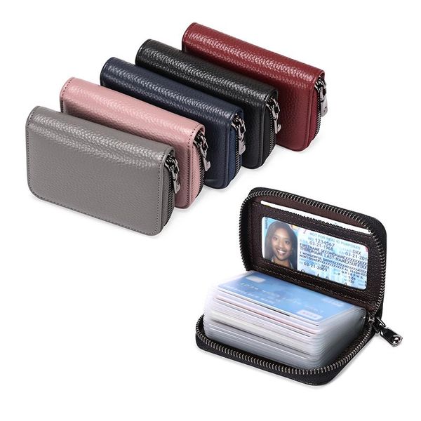 card holders men business holder genuine leather women zipper pocket case coin purse wallet, Brown;gray
card holders men business holder genuine leather women zipper pocket case coin purse wallet, Brown;gray