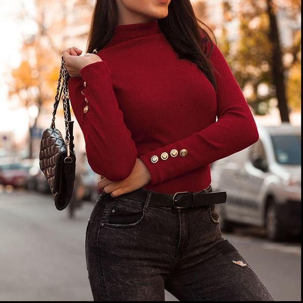 turtleneck buttons long sleeve knitted shirts female basic shirts solid xl plus size tees lady tshirts sweaters knit m0381, White;black
turtleneck buttons long sleeve knitted shirts female basic shirts solid xl plus size tees lady tshirts sweaters knit m0381, White;black