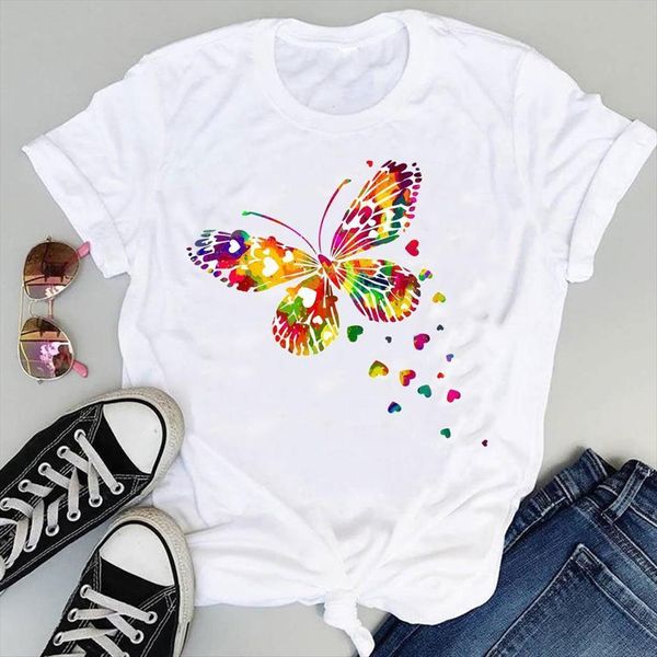 cartoon butterfly love cute trend women t shirts short sleeve graphic summer fashion print female clothes tees shirt, White
cartoon butterfly love cute trend women t shirts short sleeve graphic summer fashion print female clothes tees shirt, White