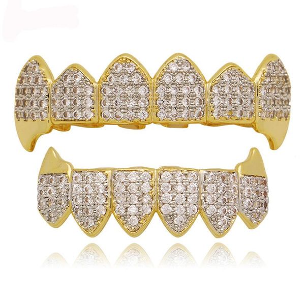 hip hop iced out teeth grillz micro pave cubic zircon bottom vampire fangs teeth grills set halloween gift, Black
hip hop iced out teeth grillz micro pave cubic zircon bottom vampire fangs teeth grills set halloween gift, Black