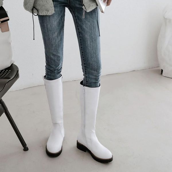 boots big size women woman winter shoes botas side zipper round head flat bottom, Black
boots big size women woman winter shoes botas side zipper round head flat bottom, Black