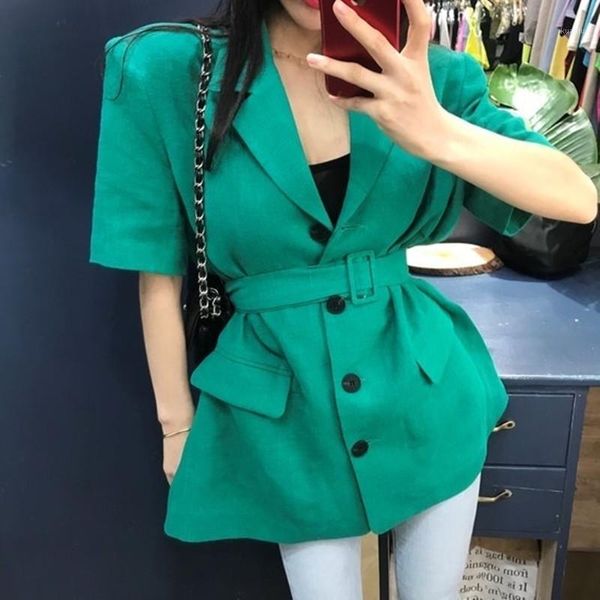 women's suits & blazers chic office lady 2021 gentle casual short sleeves solid woolen leisure women loose all match brief sashes belt, White;black
women's suits & blazers chic office lady 2021 gentle casual short sleeves solid woolen leisure women loose all match brief sashes belt, White;black