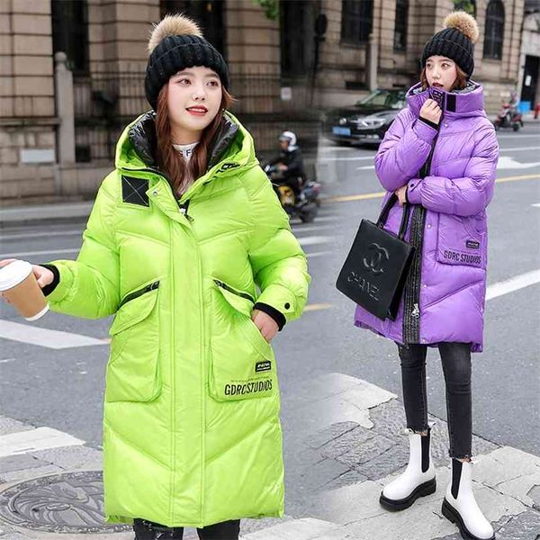 women winter jacket long parkas thick down cotton warm coats korean streetwear hoodies black puffer female oversize 210923
women winter jacket long parkas thick down cotton warm coats korean streetwear hoodies black puffer female oversize 210923