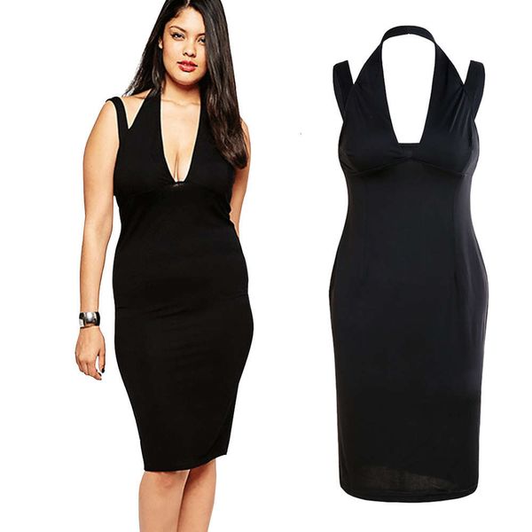 large women's fashion sling + neck hanging deep v open back dress, Gray 
large women's fashion sling + neck hanging deep v open back dress, Gray