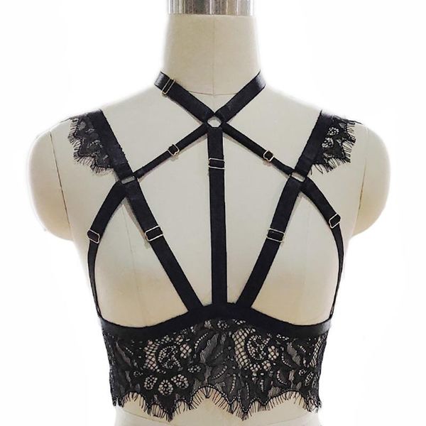 garters bondage strappy women fetish lace body harness goth lingerie handmade cosplay cage rave bra harajuku, Black;white
garters bondage strappy women fetish lace body harness goth lingerie handmade cosplay cage rave bra harajuku, Black;white
