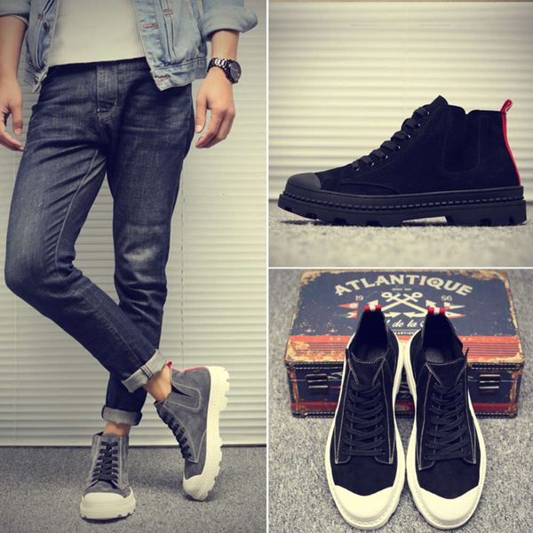 autumn winter martin middle leather british style versatile high men's shoes and fashionable tooling boots, White;red
autumn winter martin middle leather british style versatile high men's shoes and fashionable tooling boots, White;red