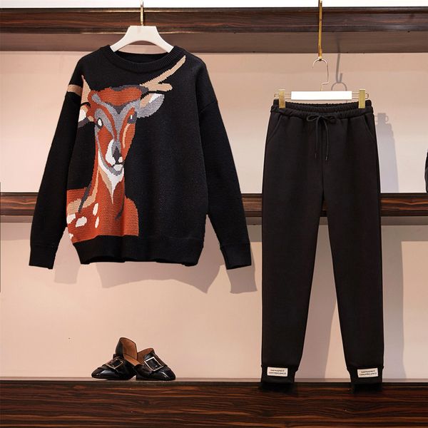 plus female size 2021 new knitted-out sports nice sweater and pants two pieces set christmas warm winter clothes qfmq, Gray
plus female size 2021 new knitted-out sports nice sweater and pants two pieces set christmas warm winter clothes qfmq, Gray