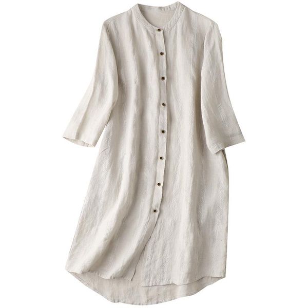 shuchan linen loose dresses solid mid-calf midi dress 2021 summer three quarter sleeve o-neck women clothes, Black;gray
shuchan linen loose dresses solid mid-calf midi dress 2021 summer three quarter sleeve o-neck women clothes, Black;gray