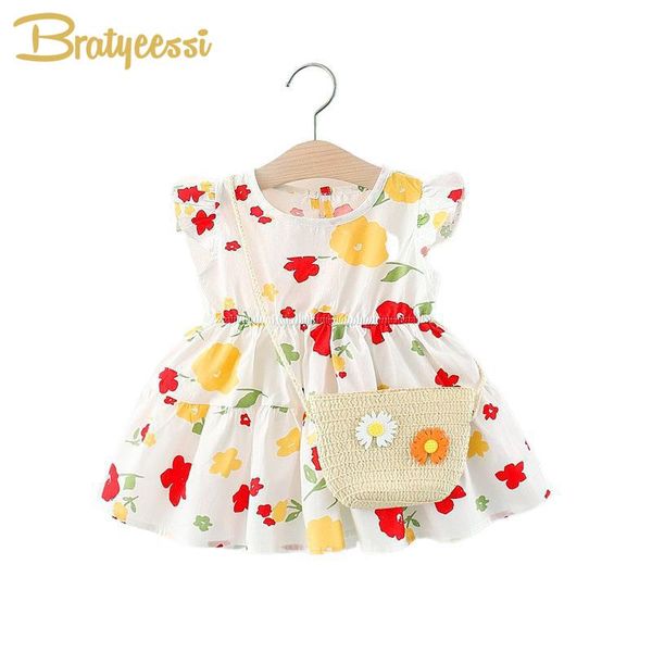 girl's dresses floral baby girl dress with straw bag kids summer for girls a-line cotton priness clothes 9-24m, Red;yellow
girl's dresses floral baby girl dress with straw bag kids summer for girls a-line cotton priness clothes 9-24m, Red;yellow