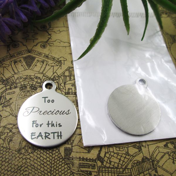 40pcs--stainless steel charms"too precious for this earth" more style choosing diy pendants fo necklace, Bronze;silver
40pcs--stainless steel charms"too precious for this earth" more style choosing diy pendants fo necklace, Bronze;silver