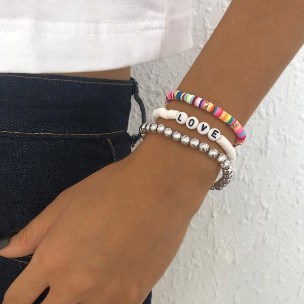 charm bracelets lalynnly exquisitely handmade soft pottery resin love letter bracelet for women girls beads wholesale jewelry b1453, Golden;silver
charm bracelets lalynnly exquisitely handmade soft pottery resin love letter bracelet for women girls beads wholesale jewelry b1453, Golden;silver
